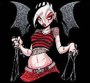 Gif animé gothique diablesse